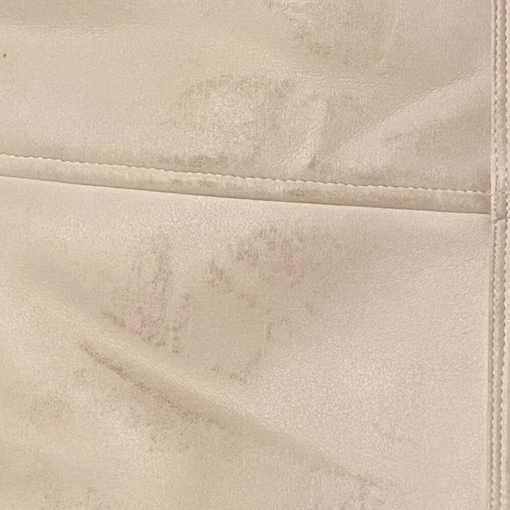 VINTAGE Ivory Parka Coat Faux Fur Lining Hood Zip Front No Tags Approx Size L - Picture 13 of 13
